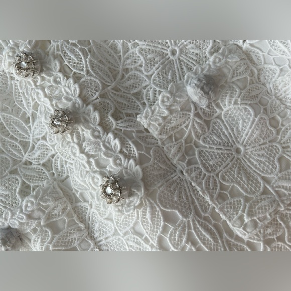 Self Portrait WHITE LACE MINI DRESS - Picture 3 of 3